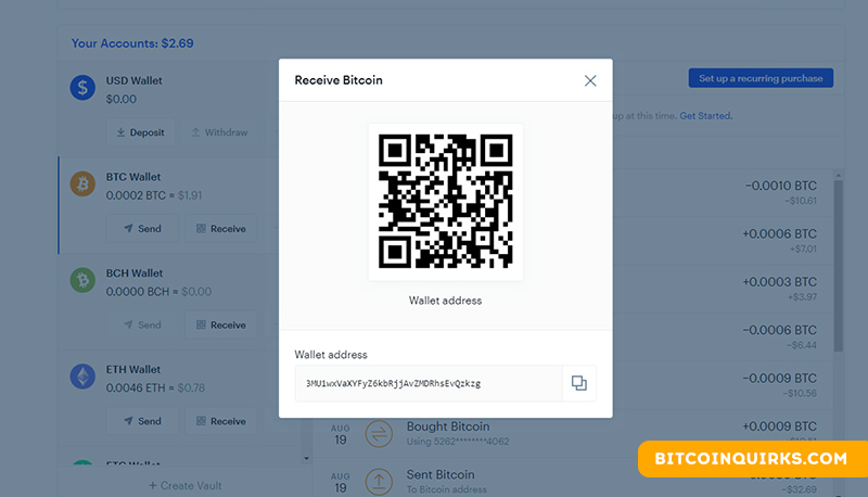 Receive Bitcoin With Coinbase